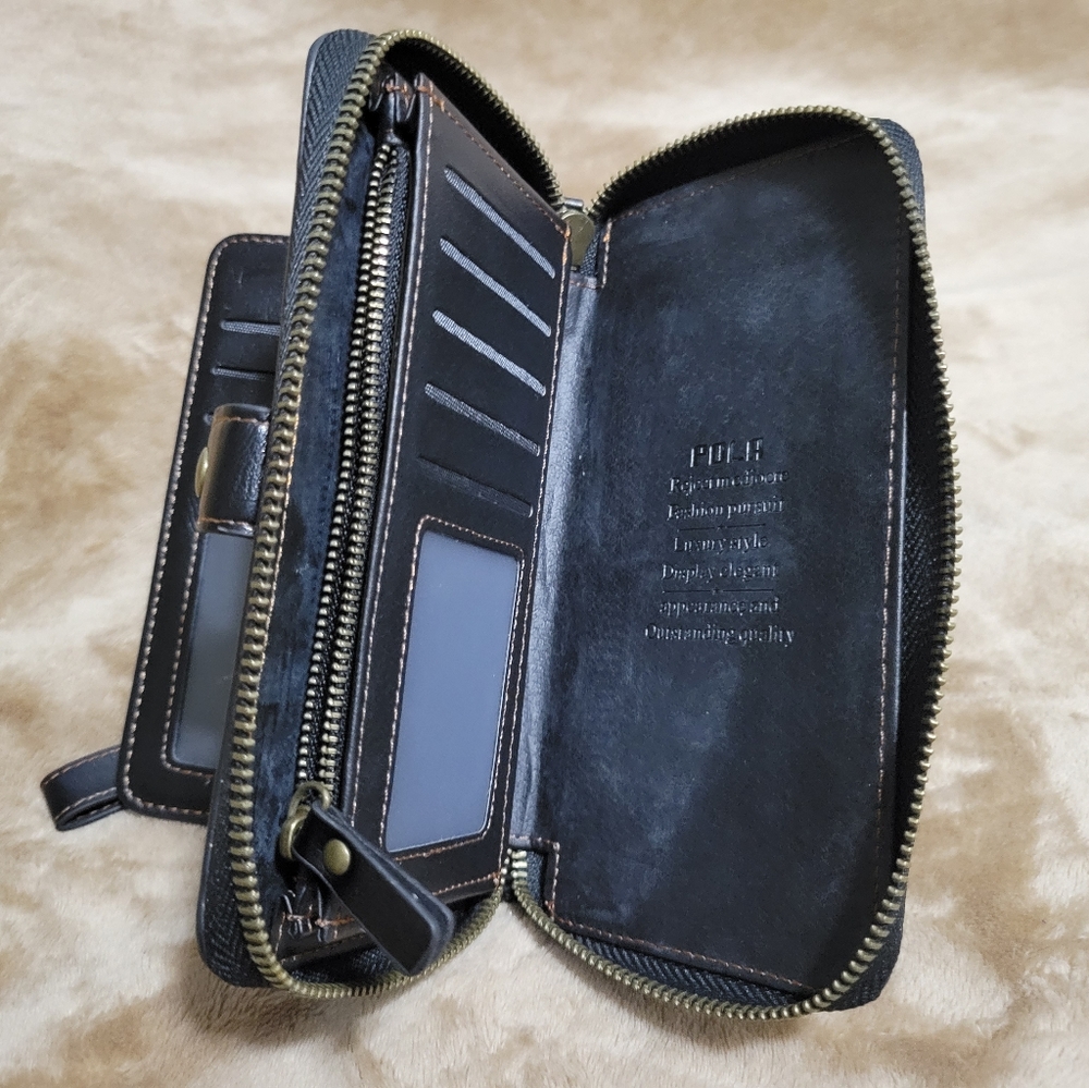 Black leather wallet